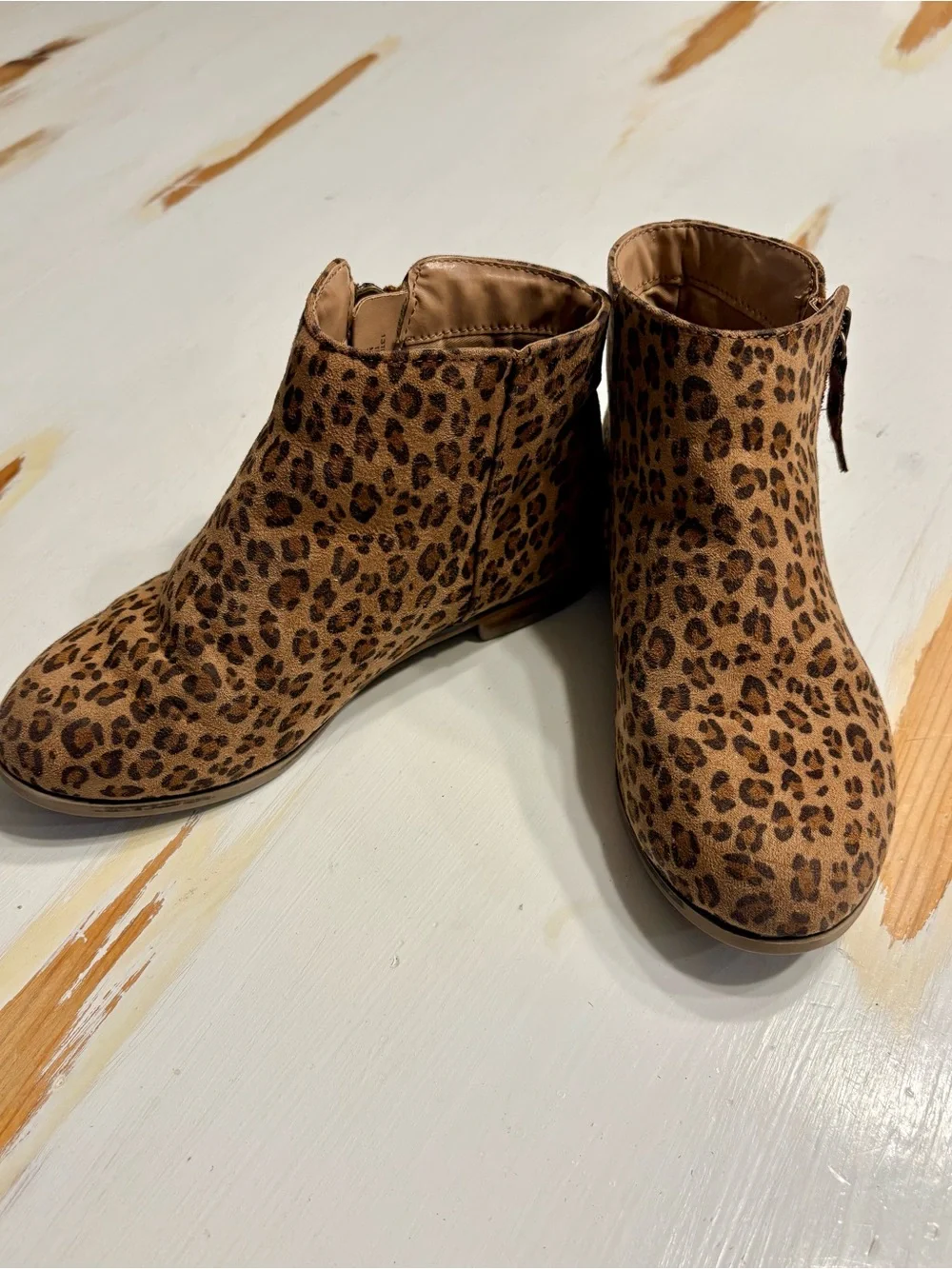 Cat & Jack Leopard Print Ankle Boots - Brown/Tan